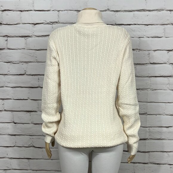 NWT Cotton Country Womens  Sweater Turtleneck X-Large Natural - Picture 5 of 9